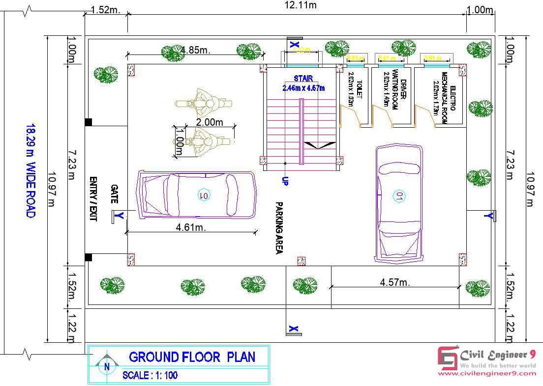 Full Residential Building Plan | Free Download DWG File