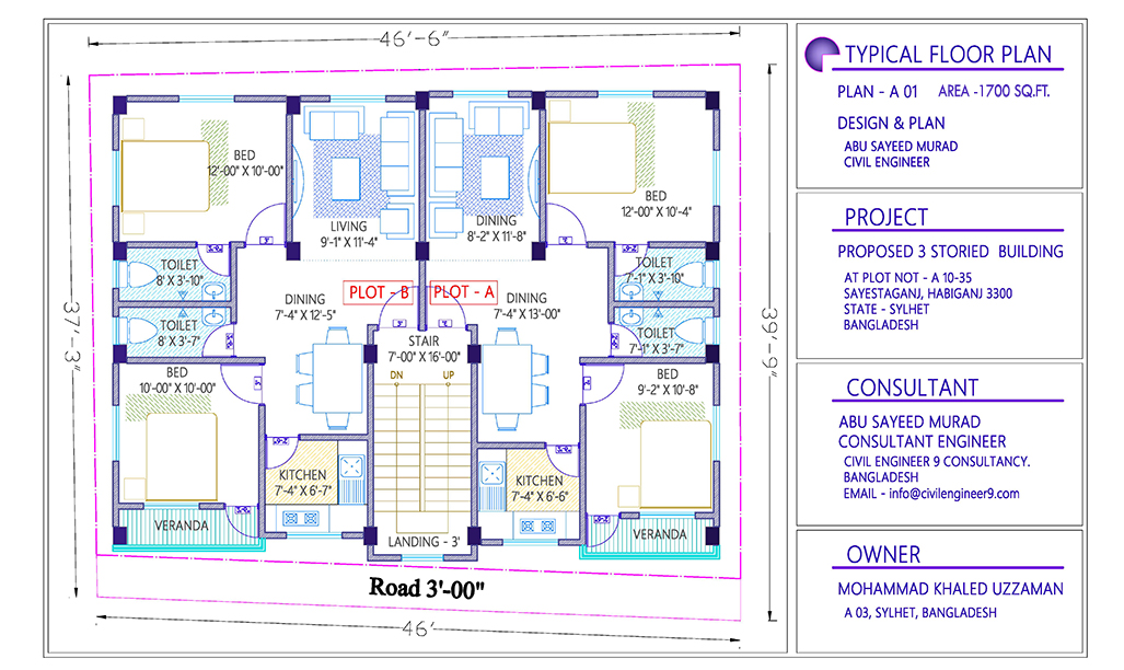 1.5-2k Sq Ft | Free House Plans Download | CAD DWG & PDF