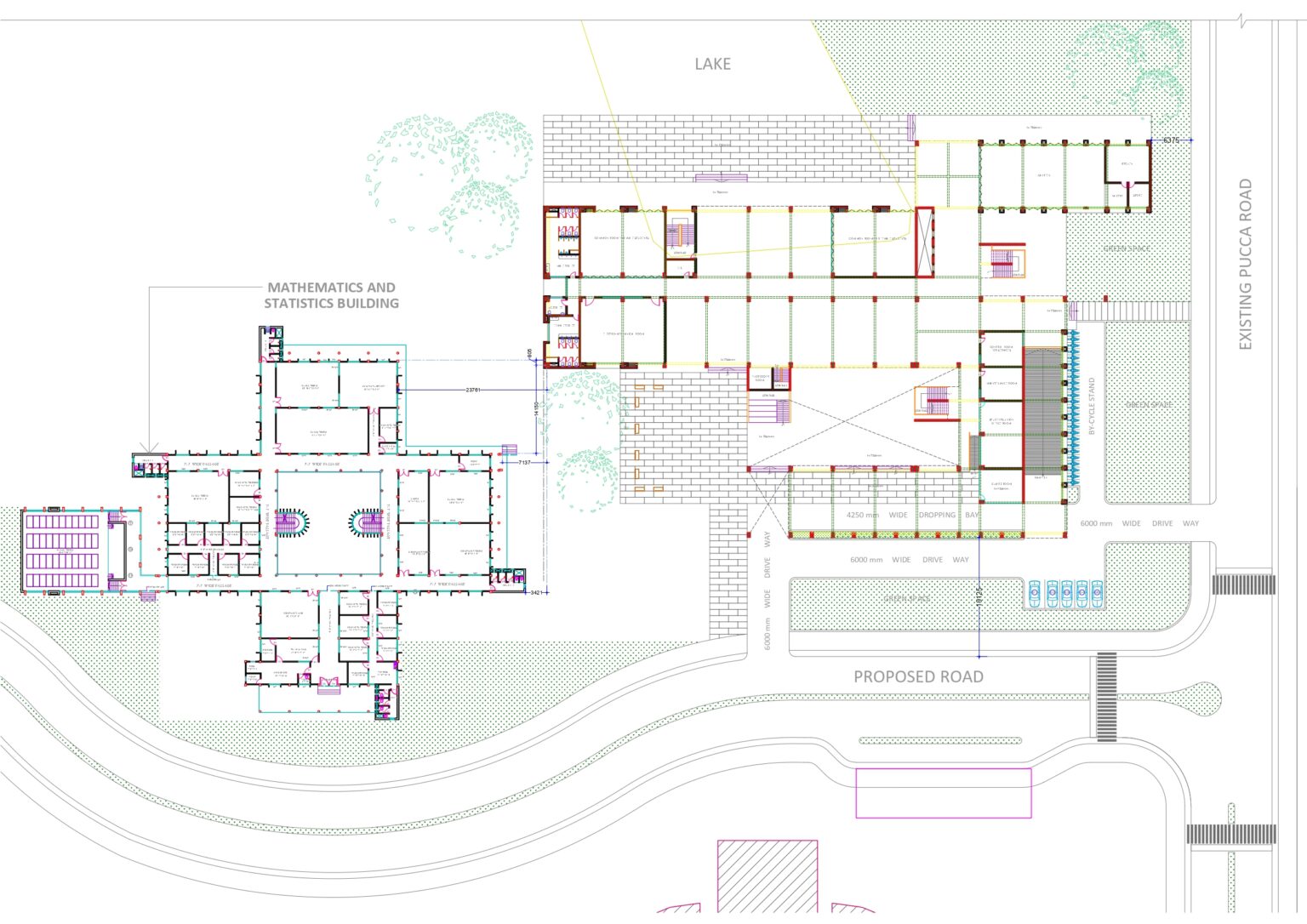 architectural-drawing-and-structural-drawing-in-autocad-of-faculty-building