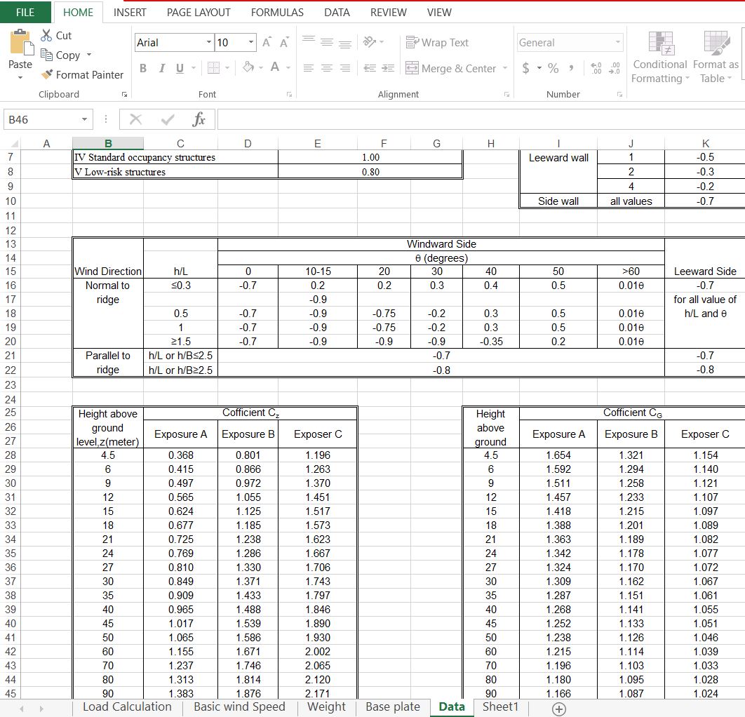 Wind Load Calculation Spreadsheet Free Download